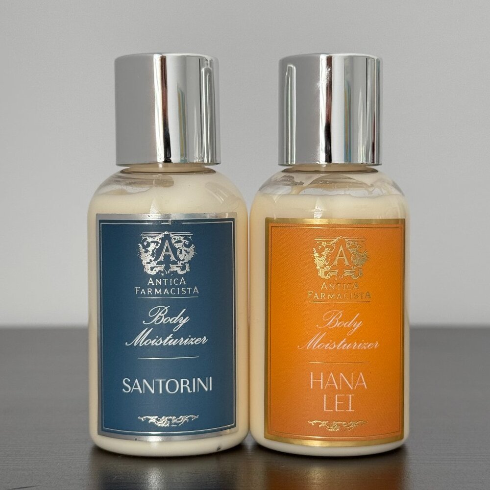 Antica Farmacista Santorini and Hana Lei Body Moisturizers